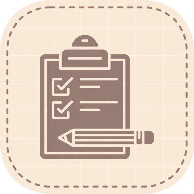 Kontrol listesi. Web simgesi vektör illüstrasyonu