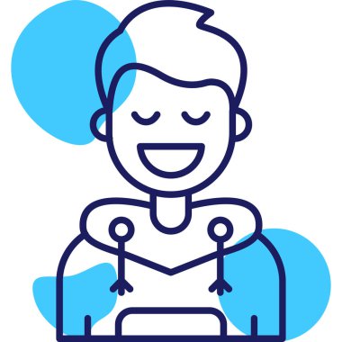 Bayrak simgesi olan adam, vektör illüstrasyonu