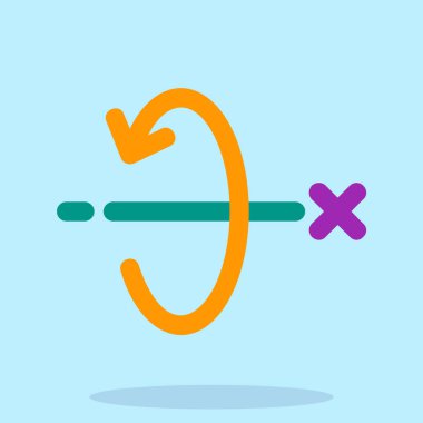 Turkuaz arka planda izole edilmiş ok ikonlu ana hatlı şeker kamışı. Cadılar bayramı partin kutlu olsun. vektör.