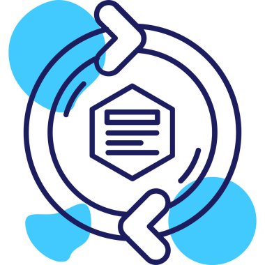 çizgi zinciri simgesi beyaz arkaplanda izole edildi. Bağlantı. Hiper bağlantı zinciri sembolü. Renkli taslak konsepti. vektör.