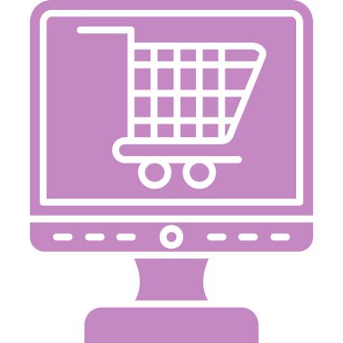 Alışveriş arabası ikon vektör illüstrasyonu