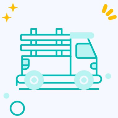 kamyon web simgesi basit illüstrasyon