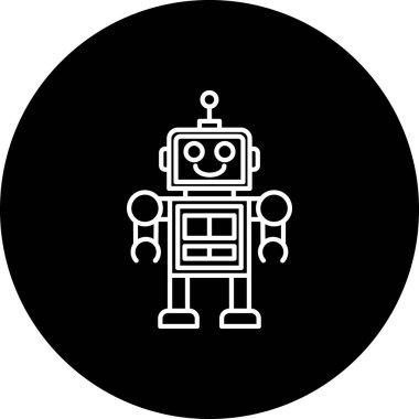 Robot simgesinin vektör illüstrasyonu