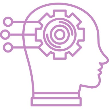 Beyin. Web simgesi basit tasarım