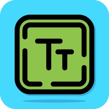 Yeşil ve sarı harflerin vektör çizimi