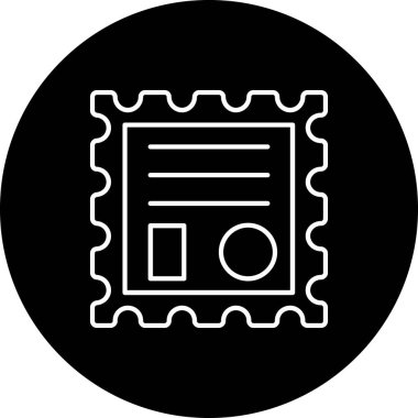 Bir bilet simgesinin vektör illüstrasyonu