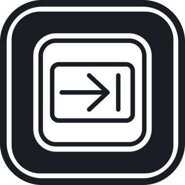 Ok aşağı vektör simgesi. Görüntü tarzıdır düz simgesi simgesi bir yuvarlatılmış kare düğme içinde beyaz ve gri renkler.