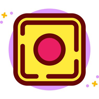 Kamera. Web simgesi basit illüstrasyon