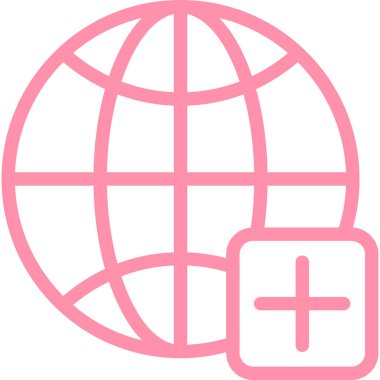 Küre. Web simgesi basit illüstrasyon