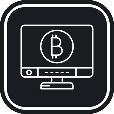 Bitcoin simgesi vektör illüstrasyonu