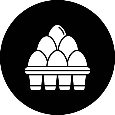 Yumurta simgesi vektör illüstrasyonu