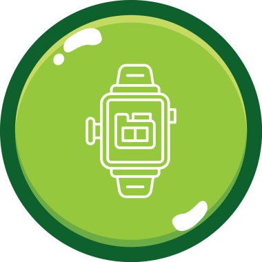 akıllı saat simgesi, modern vektör illüstrasyonu