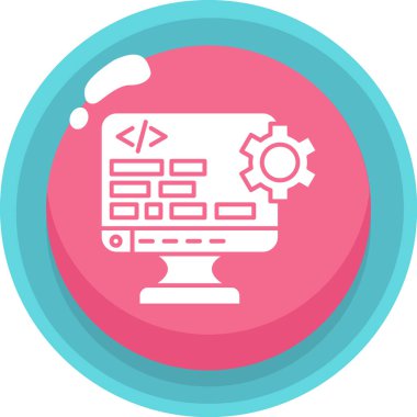 Kodlama web simgesi basit tasarım