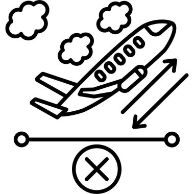 Moda tarzında izole edilmiş uçuş simgesi