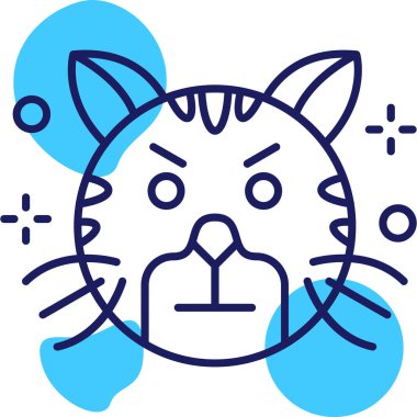 Hayvan kedi hayvan simgesi taslak biçiminde