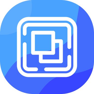 Mavi ve beyaz bir ikonun vektör illüstrasyonu