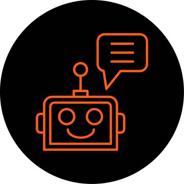 Robot simgesinin vektör illüstrasyonu