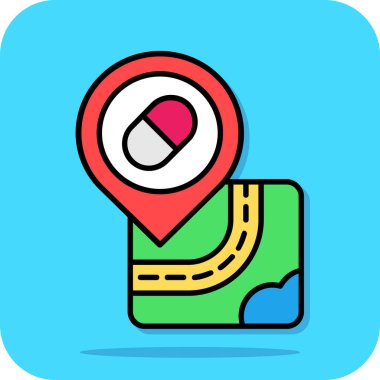 rota konumu simgesi, çizgi film biçimi