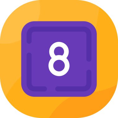 7 numaralı kalın vektör simgesi