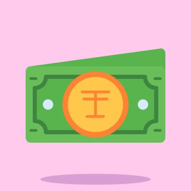 Dolar vektörü düz renk simgesi