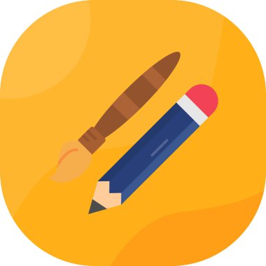 Kalem. Web simgesi basit illüstrasyon