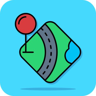 Yol simgesi. vektör illüstrasyonu