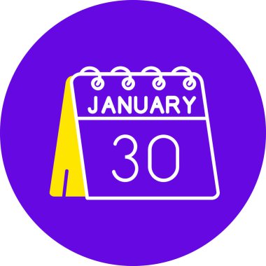 Takvim simgesinin vektör illüstrasyonu