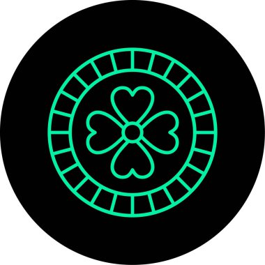 Yonca yaprak ikonu vektör illüstrasyonu