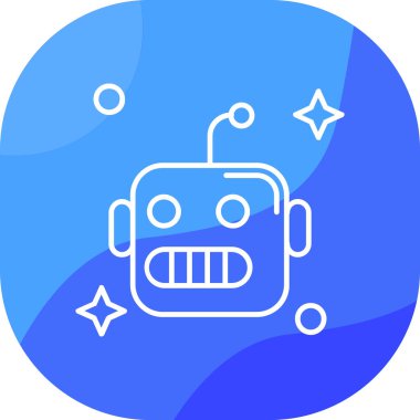 robot ağ simgesi, vektör illüstrasyonu