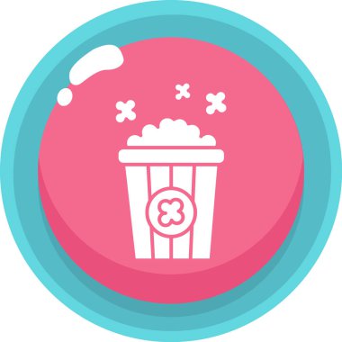 Patlamış mısır. Web simgesi basit illüstrasyon