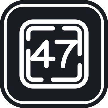 Moda stili izole edilmiş arkaplanda dört numaralı simge