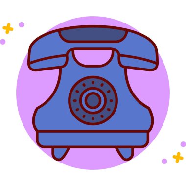 Bir telefon simgesinin vektör illüstrasyonu