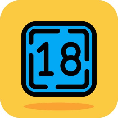 Sekiz numaralı simge vektör illüstrasyonu