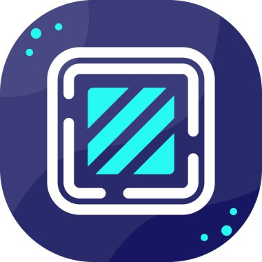 Mavi bir simgenin vektör illüstrasyonu