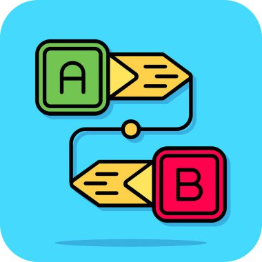 Bir b harfi simgesinin vektör illüstrasyonu