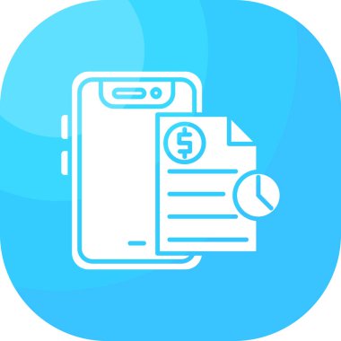 Bir mobil simgenin vektör illüstrasyonu