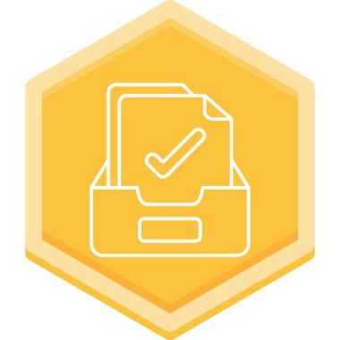 Belge modern simgesinin vektör illüstrasyonu