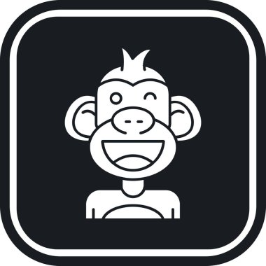 maymun simgesi soyut arkaplanda izole edildi