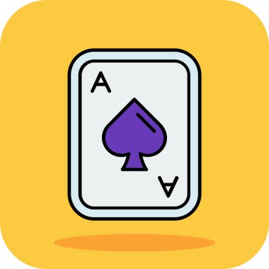 Poker vektör simgesi modern basit illüstrasyon