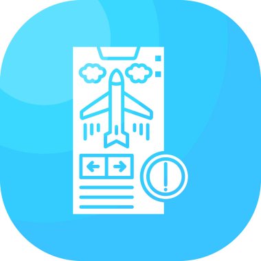 Uçuş bileti simgesi, modern tasarım vektörü,