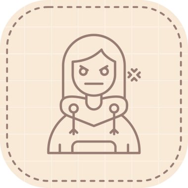 Virüslü maskeli bir kadının vektör çizimi