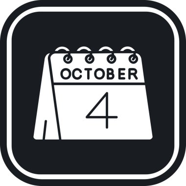 Ekim takvimi simgesi, siyah biçim