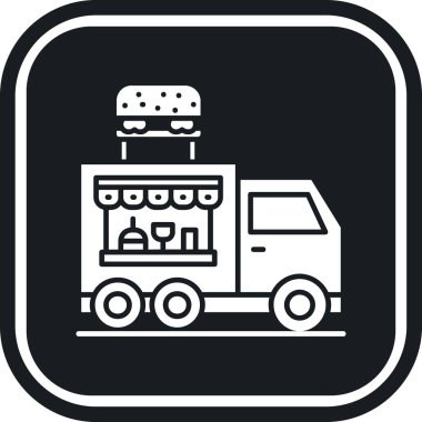 Yemek. Web simgesi basit illüstrasyon