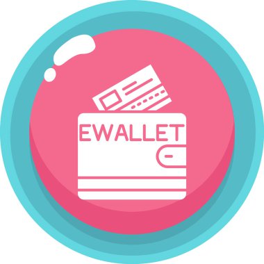 Cüzdan. Web simgesi basit illüstrasyon