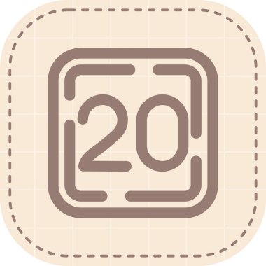 Tek çizgi film takvim simgesinin vektör çizimi