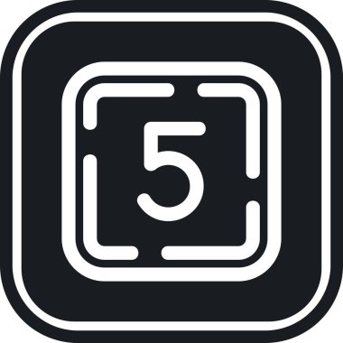 soyut arkaplanda 6 numaralı simge izole edildi