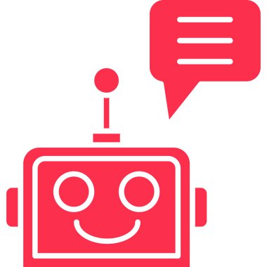 Robot simgesi, vektör illüstrasyonu basit tasarım