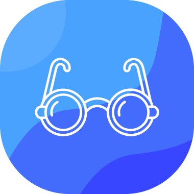 gözlük simgesi, basit illüstrasyon