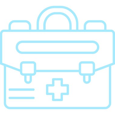 İlk yardım çantası simgesi ana hat biçiminde