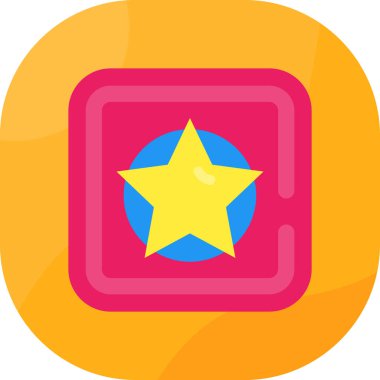 Yıldız simgesinin vektör illüstrasyonu